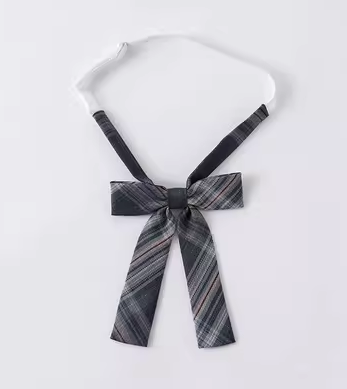 Japanese check clothes accessories ribbon collar flower (forest i letter) (one size)