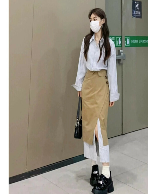 熱賣半身裙【條紋半身裙】尺碼【S碼—XL碼】【下單後請聯絡客服確認發貨尺碼】