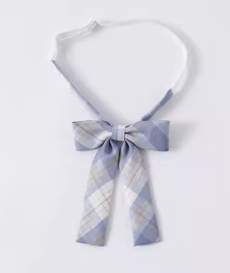 Japanese checked clothes accessories with ribbon collar flower (ice cream) (one size)