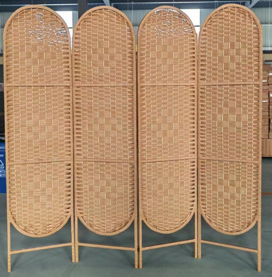 Popular wood furniture (4 pieces in total) Office screen, entrance partition, living room screen [raw wood color] 4 pieces in total, 180x50cmx4 pieces