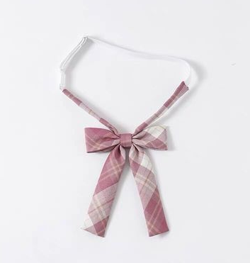 Japanese check clothes accessories ribbon collar flower (raspberry i tea) (one size)