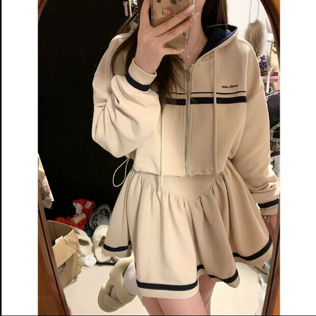 Hot Selling Casual Sports Suit [Apricot Suit] Sizes [S-XL] [Please contact customer service to confirm the delivery size after placing the order]