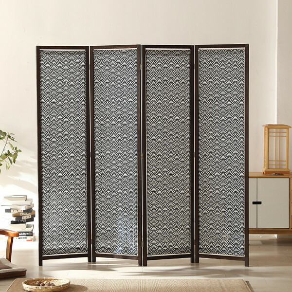 Popular wood furniture (4 pieces in total) Office screen, entrance partition, living room screen [Pattern 7] 4 pieces in total, 180x45cmx4 pieces