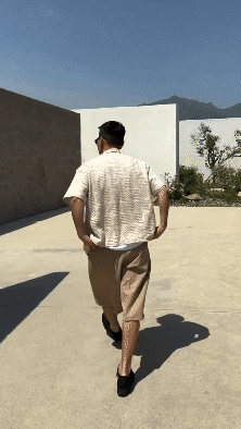 老款蕾絲短袖襯衫