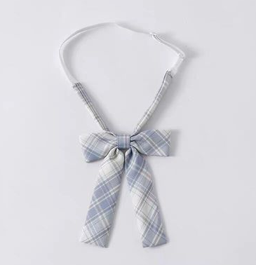Japanese check clothes accessories ribbon collar flower (white i ming) (one size)