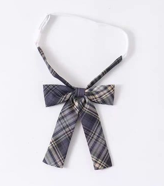 Japanese checked clothes accessories ribbon collar flower (sun I sea) (one size)