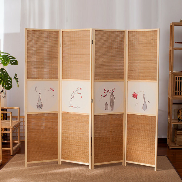 Popular wood furniture (4 pieces in total) Office screen, entrance partition, living room screen [Pattern 4] 4 pieces in total, 180x50cmx4 pieces