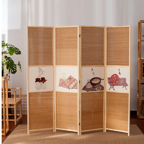 Popular wood furniture (4 pieces in total) Office screen, entrance hall partition, living room screen [Pattern 5] 4 pieces in total, 180x50cmx4 pieces