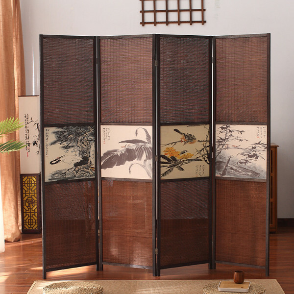 Popular wood furniture (4 pieces in total) Office screen, entrance hall partition, living room screen [Pattern 11] 4 pieces in total, 180x50cmx4 pieces