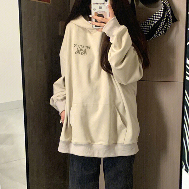 Hot selling hooded sweatshirt (Apricot size L-XXL) (please contact customer service to confirm the delivery size after placing the order)