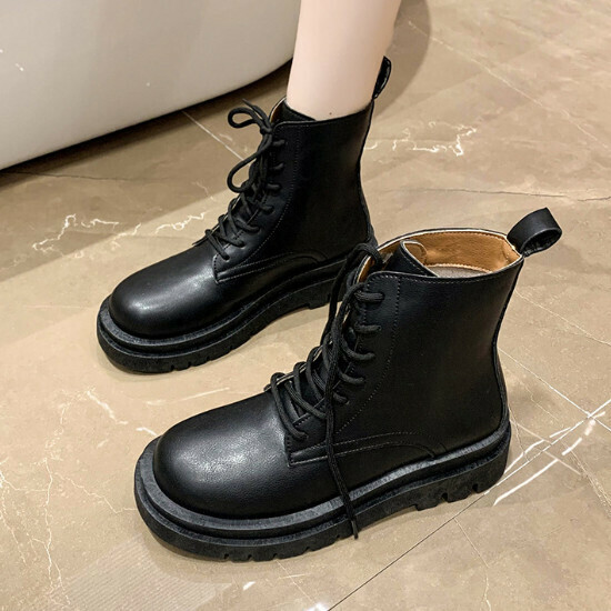 熱賣粗跟中筒短靴【黑色】【36-40碼】（下單後請聯絡客服確認發貨尺碼）