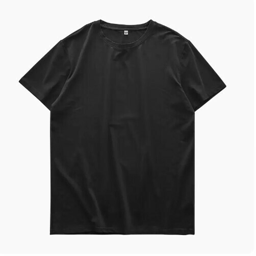 Loose Crew Neck Short Sleeve T-Shirt (S-4XL Black) (Contact customer service to confirm shipping size after placing an order)