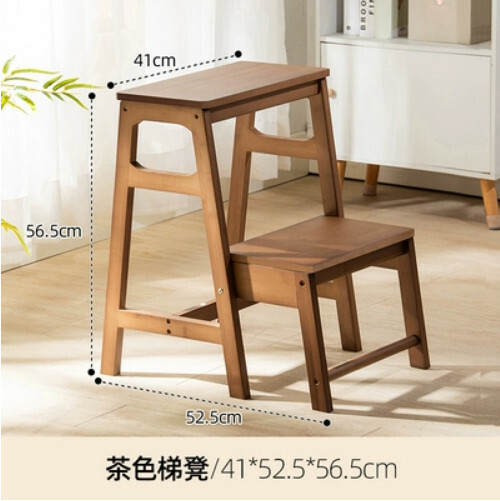 Hot selling bamboo solid wood furniture high stool bench stair stool children's small chair [brown]
