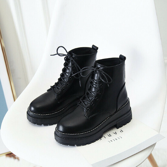 Hot selling thick-soled thick-heeled short boots [black] [size 35-40] (please contact customer service to confirm the delivery size after placing the order)
