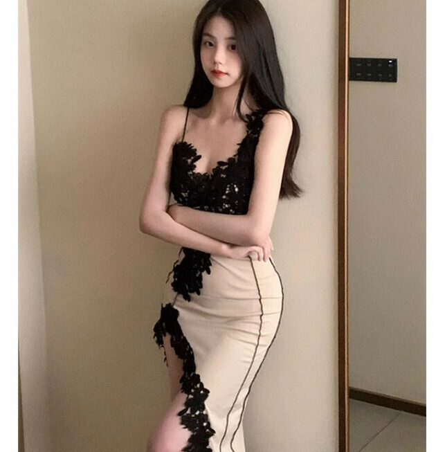 Hot selling suspender dress [Apricot color] Sizes [S-XL] [Please contact customer service to confirm the delivery size after placing the order]