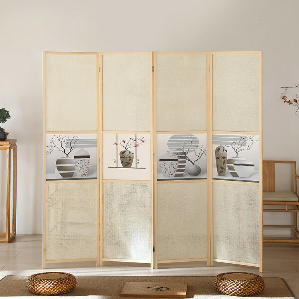 熱推木藝傢具(共4片) 辨公室屏風 玄關分隔 客廳屏風【圖案2】共4片 180x45cmx4片
