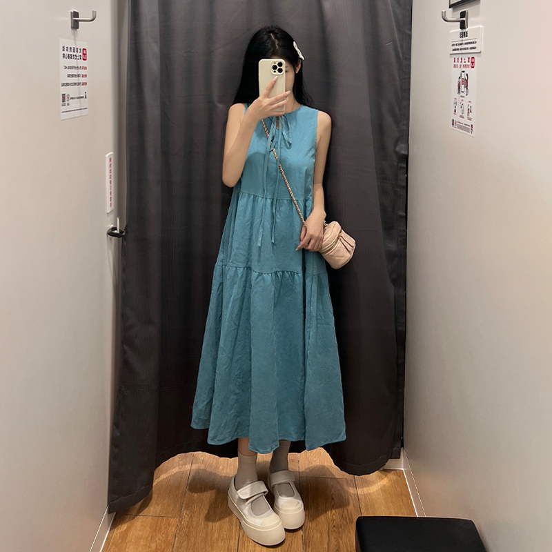 Hot selling sleeveless vest dress (picture color S size - XXL size) (please contact customer service to confirm the delivery size after placing the order)