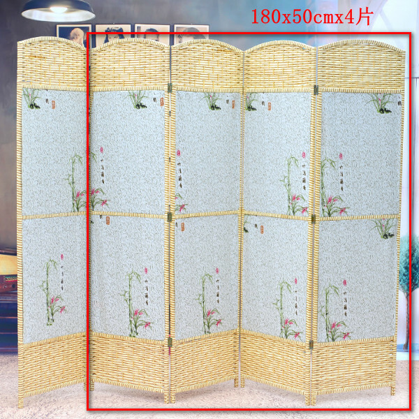 熱推木藝傢具(共4片) 辨公室屏風 玄關分隔 客廳屏風【圖案6】共4片 180x50cmx4片【雙面圖】
