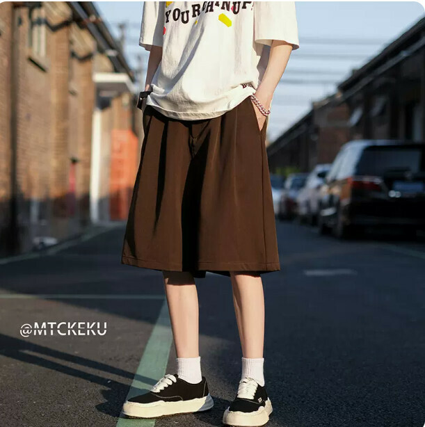 Wide-leg casual shorts (coffee M-3XL) (contact customer service to confirm the shipping size after placing an order)