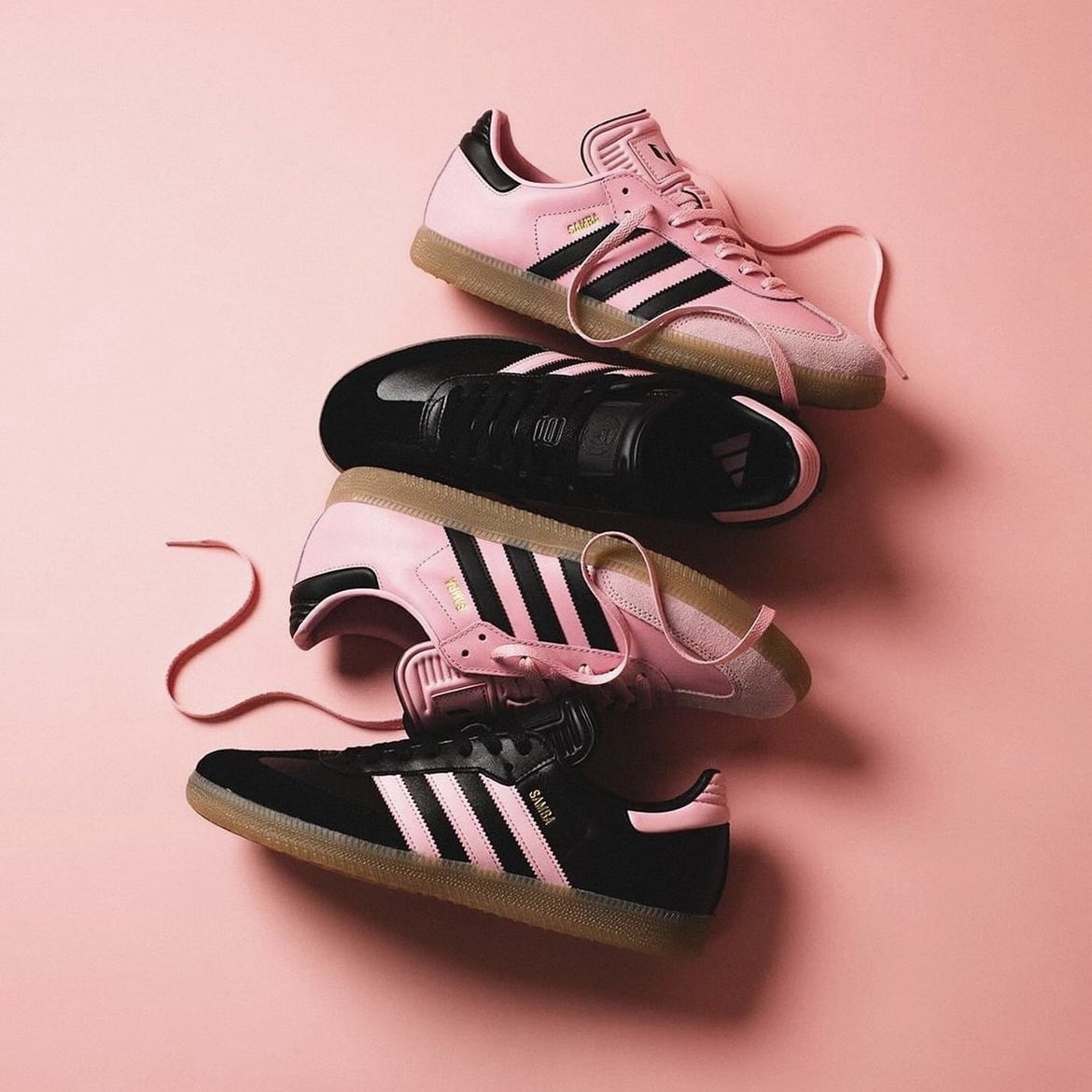 Inter Miami CF x Adidas Originals Samba "Messi Pink" 黑粉 IH8157/IH8158