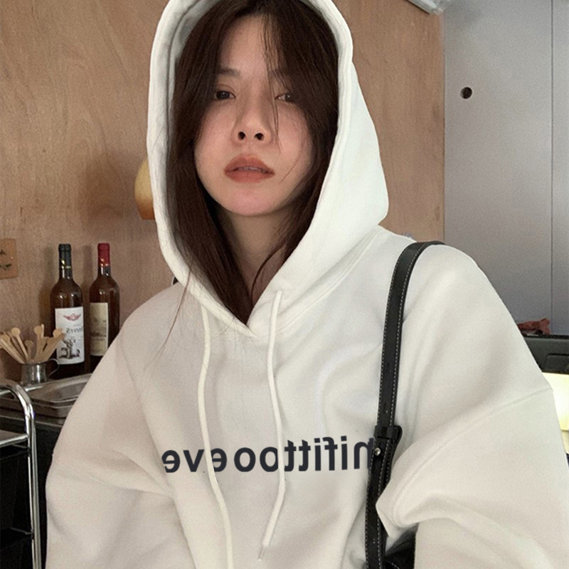 熱賣寬鬆連帽衛衣（白色 S碼-XXXL碼）（下單後請聯絡客服確認發貨尺碼）
