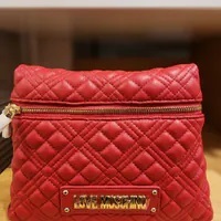 [S] LOVE MOSCHINO JC4318PP0FLA0500 BORSA QUILTED PU SHOULDER BAG,RED, 8058055428166 (SLM316)