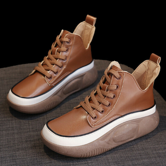 熱賣高幫系帶短靴【棕色】【35-40碼】（下單後請聯絡客服確認發貨尺碼）