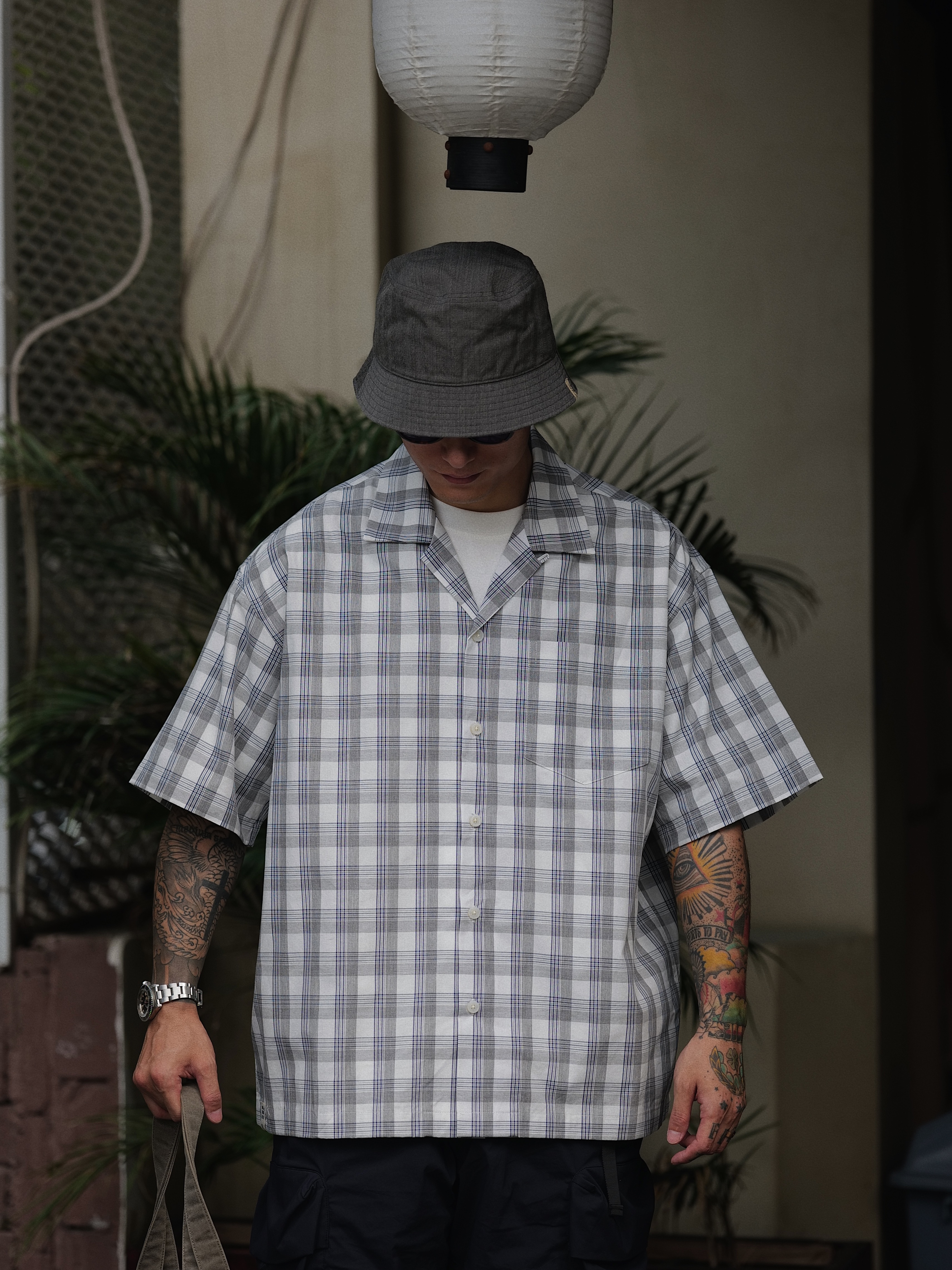 #預購 UNBENT 簡約寬鬆 格子襯衫 兩色