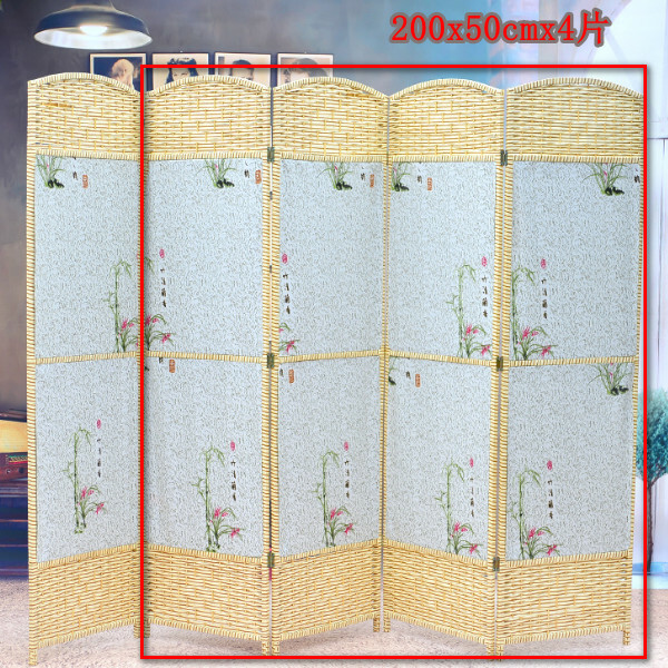 熱推木藝傢具(共4片) 辨公室屏風 玄關分隔 客廳屏風【圖案6】共4片 200x50cmx4片【雙面圖】