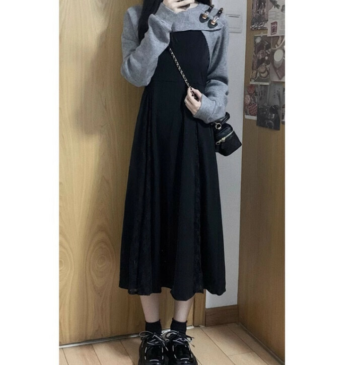 Hot-selling two-piece dress set [top + dress set] sizes [S-XL] [please contact customer service to confirm the delivery size after placing the order]