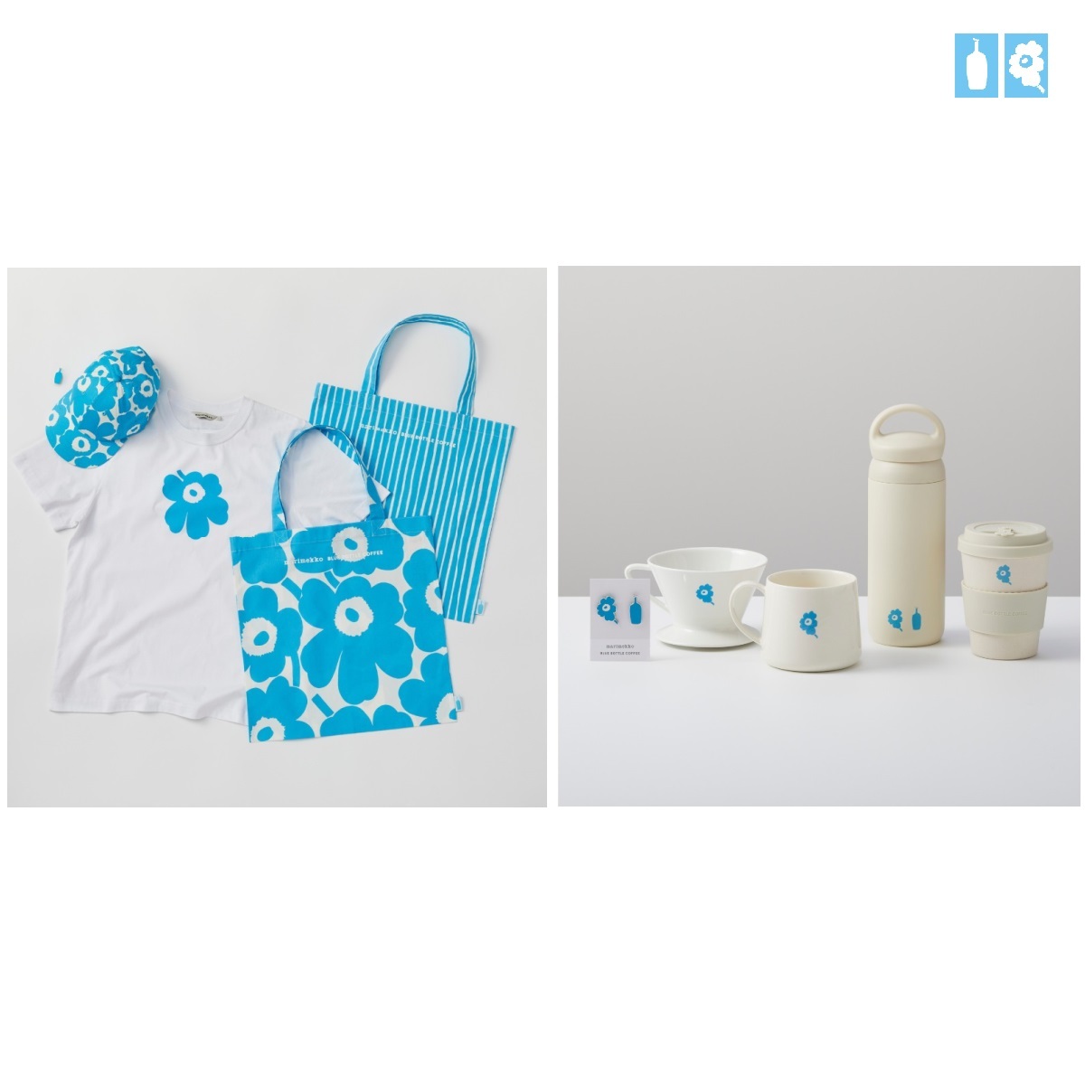 現貨┃BLUE BOTTLE COFFEE x  Marimekko 聯名 隨行杯 托特包 帆布包 保溫瓶 藍瓶