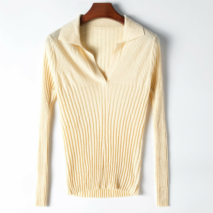 Hot selling pullover wool sweater (one size fits all) (light yellow)
