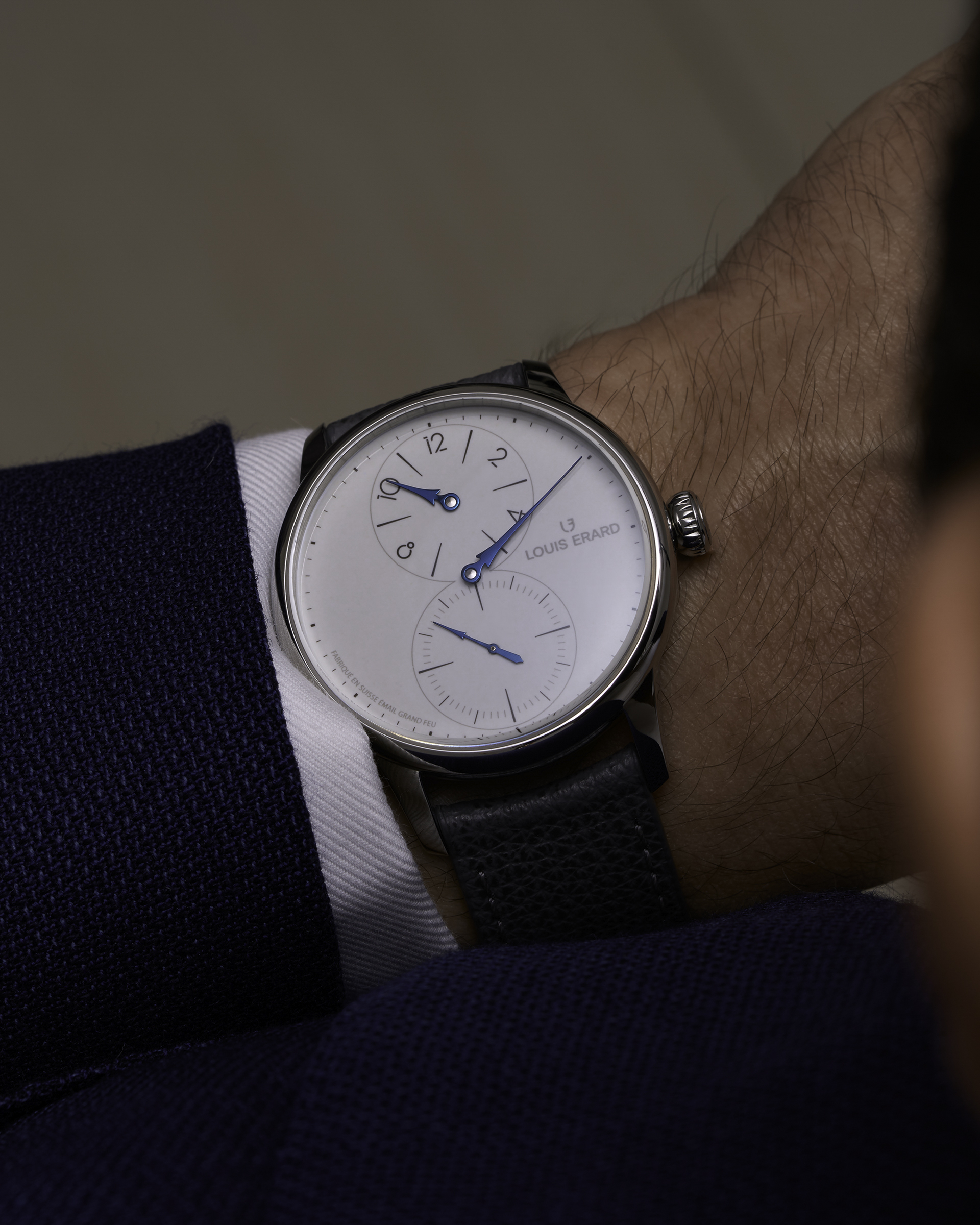 Le Régulateur Louis Erard Grand Feu Enamel-三針一線琺瑯腕錶
