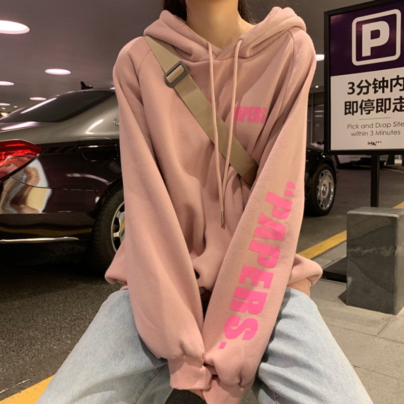 熱賣寬鬆連帽衛衣（粉色 XL碼-XXXL碼）（下單後請聯絡客服確認發貨尺碼）
