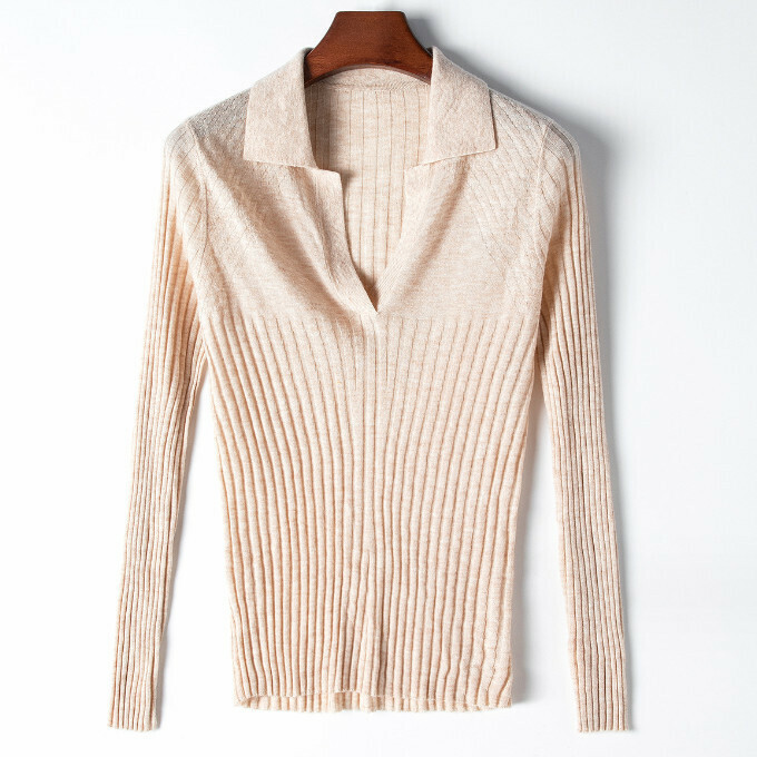 Hot selling pullover wool sweater (one size fits all) (milk tea color)