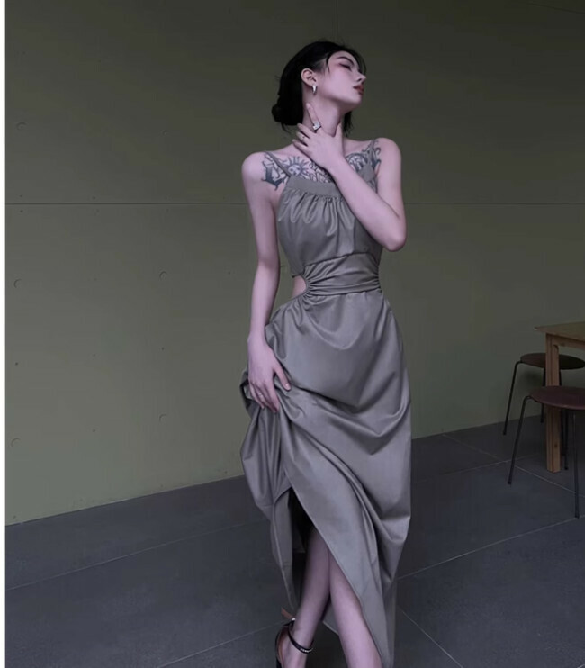 Hot Selling Backless Sexy Long Skirt [Card Green] Sizes [S-XL] [Please contact customer service to confirm the delivery size after placing the order]