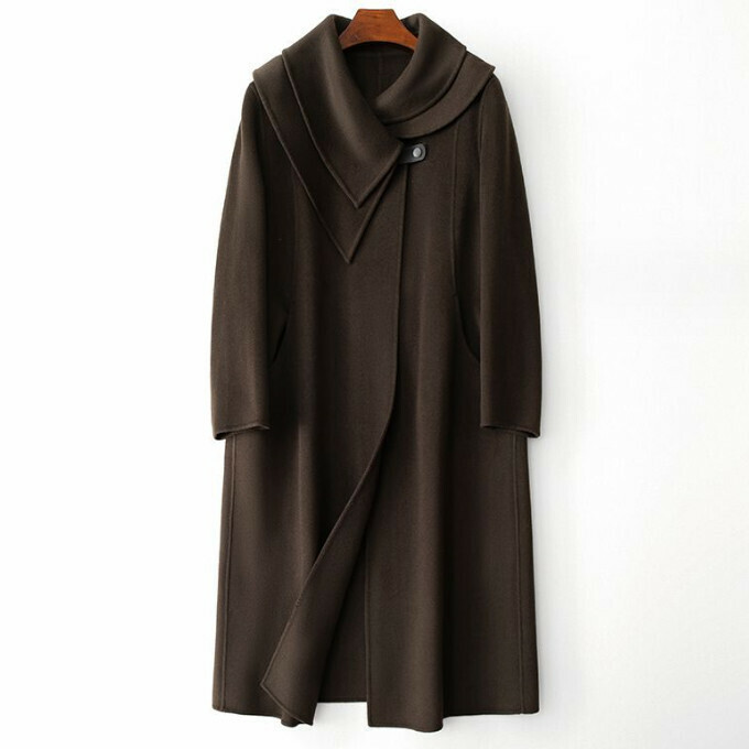 熱賣雙面呢大衣(S/M碼)(咖色)(下單後聯絡客服確認發貨尺碼)