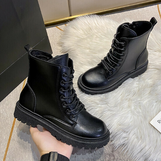 熱賣百搭粗跟單靴【黑色】【35-40碼】（下單後請聯絡客服確認發貨尺碼）