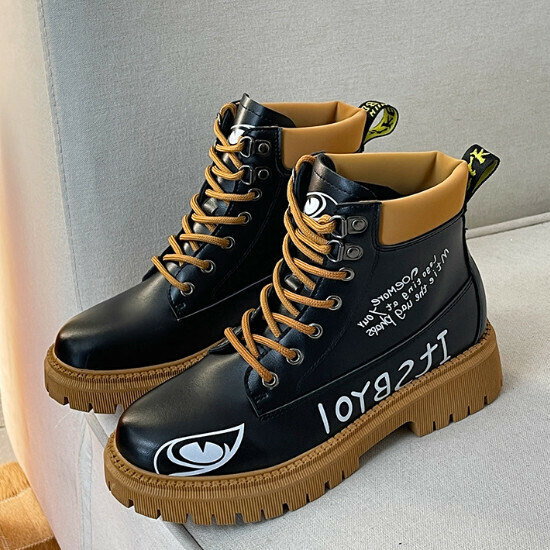 熱賣秋冬系帶短靴【黑色】【35-40碼】（下單後請聯絡客服確認發貨尺碼）