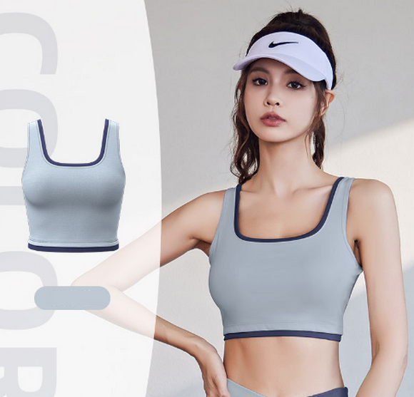 Quick-drying vest yoga wear (vest [gray lake blue]) S-XXL After placing an order, contact customer service to confirm the shipping size
