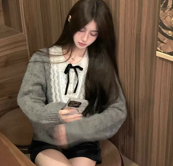 Hot selling sweater tops [Gray [High Quality]] Sizes [S - XL] [Please contact customer service to confirm the delivery size after placing the order]