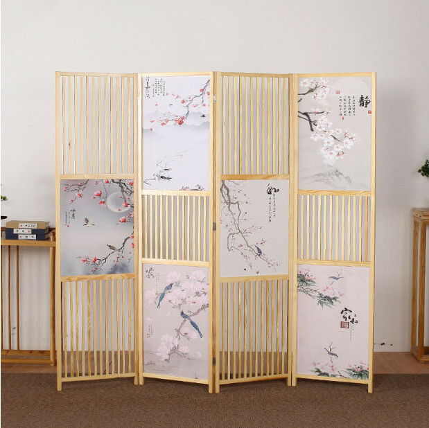 熱推木藝傢具(共4片) 辨公室屏風 玄關分隔 客廳屏風【圖案2】共4片 180x45cmx4片