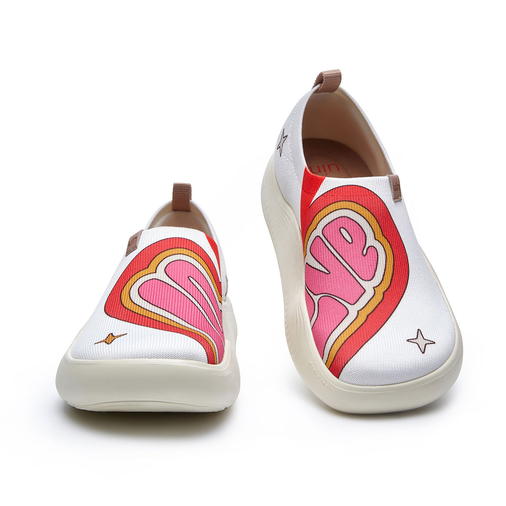 【 Uin 】西班牙原創設計 | 愛心碰撞 托萊多10 女鞋 彩繪鞋 休閒鞋 懶人鞋