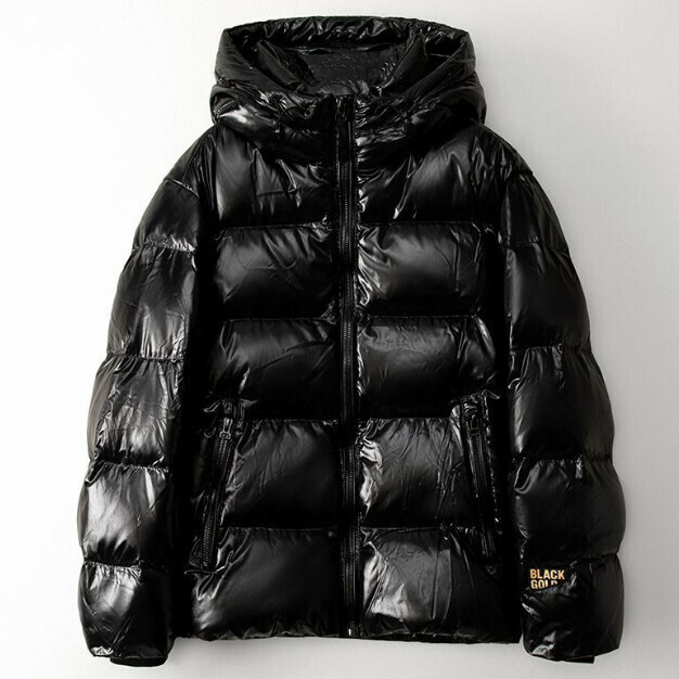 熱賣連帽短款白鵝絨羽絨服(M-2XL碼)(黑色)(下單後聯絡客服確認發貨尺碼)