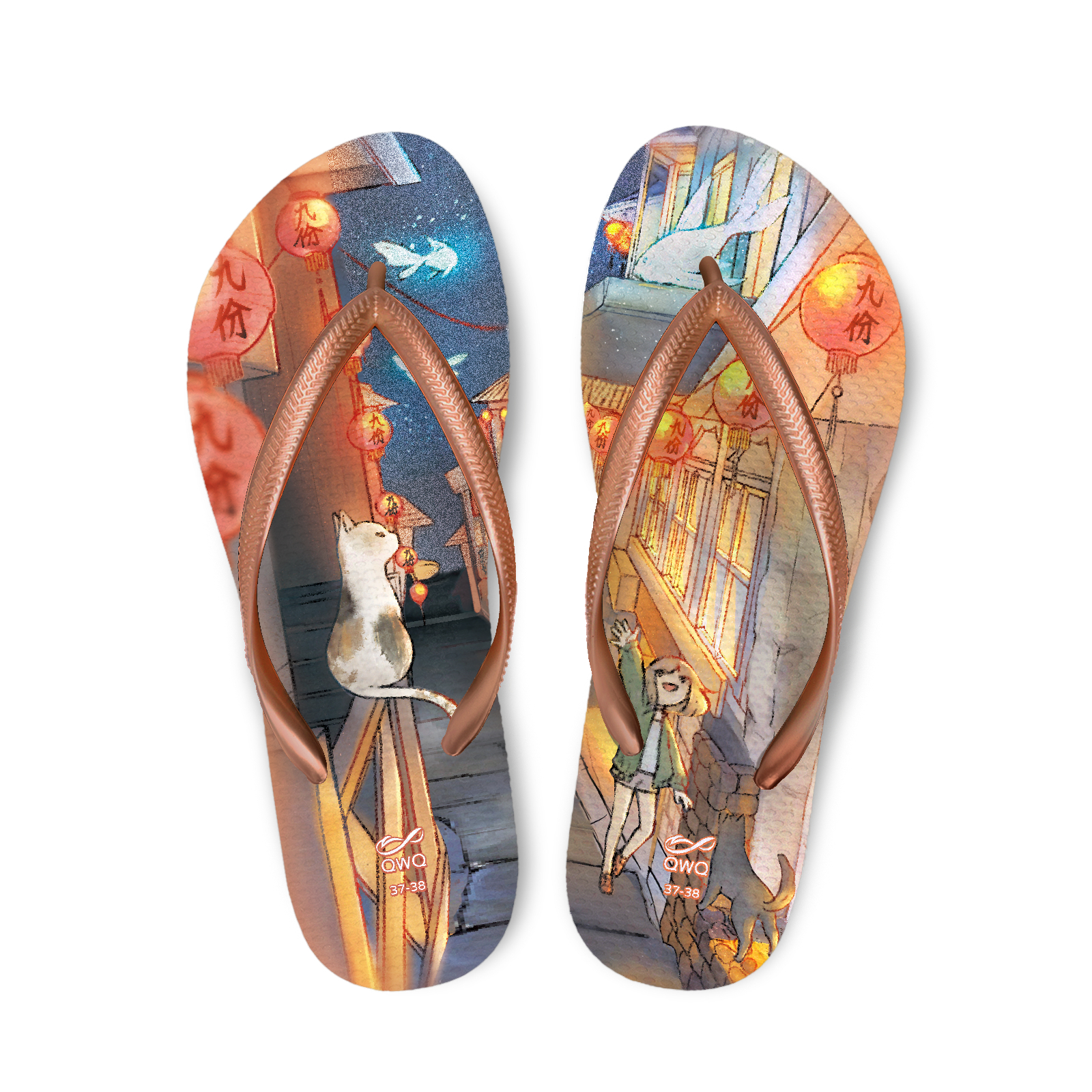 KaRin卡琳 九份老街 女款細帶人字夾腳拖鞋 泰奶