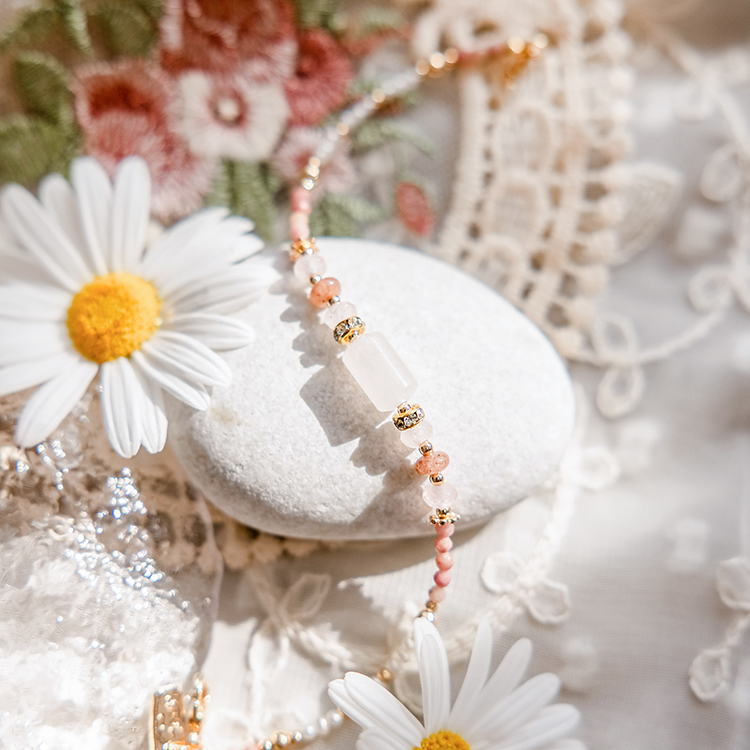 《官網限定》｜桃花｜夕夏微風 – 粉晶 – 手鍊