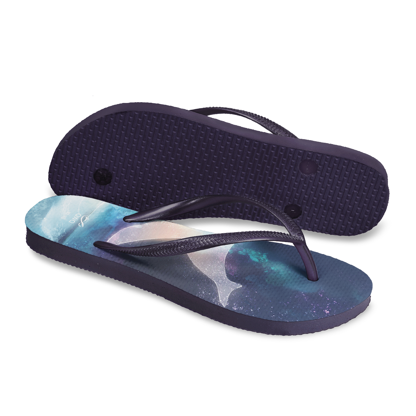 KaRin卡琳 來自大海 女款細帶人字夾腳拖鞋 星空紫