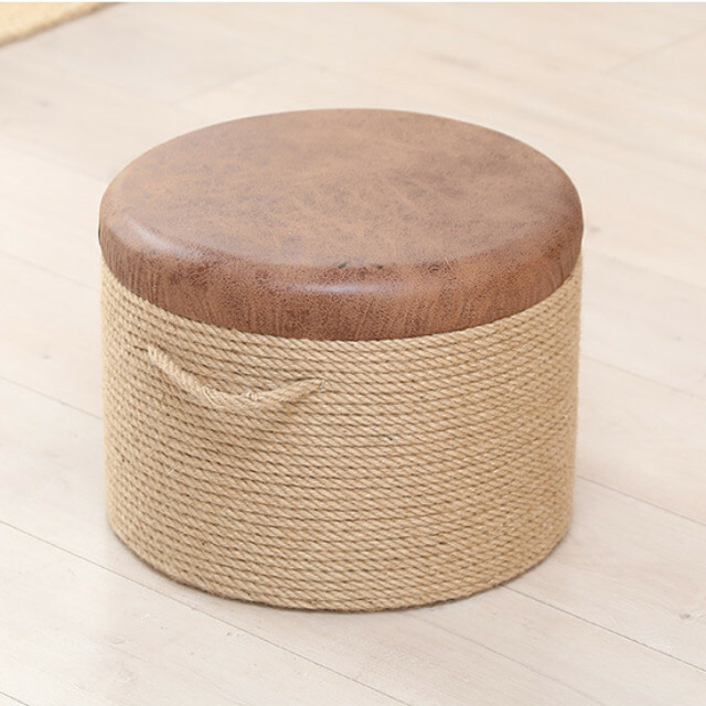 Hot selling Korean and Japanese furniture, shoe changing stool, round coffee table, meditation stool, tea ceremony chair [40x28cm]
