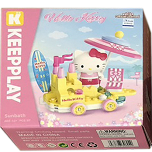 《 Qman 啟蒙積木 》  三麗鷗 花車遊行系列 Hello Kitty