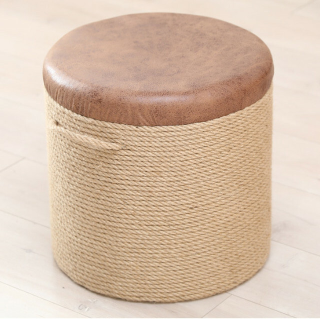 Hot selling Korean and Japanese furniture, shoe changing stool, round coffee table, meditation stool, tea ceremony chair [40x38cm]